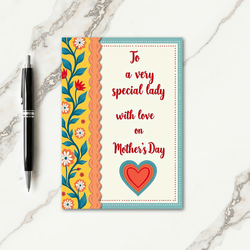 Botanical Burst Pattern Card