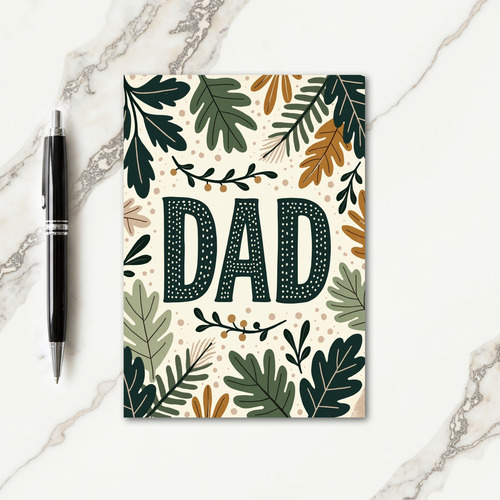 Botanical Dad Fathers Day Card