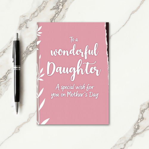 Botanical Daughter Mothers Day Card