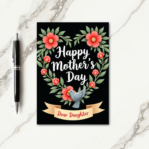 Botanical Dear Daughter Card