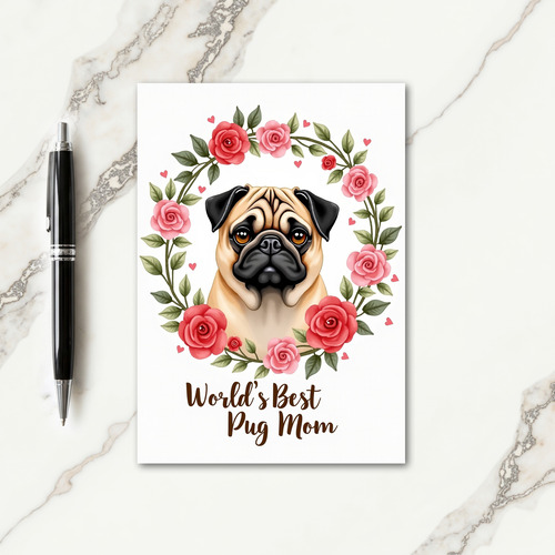 Botanical Dog Mothers Day Card