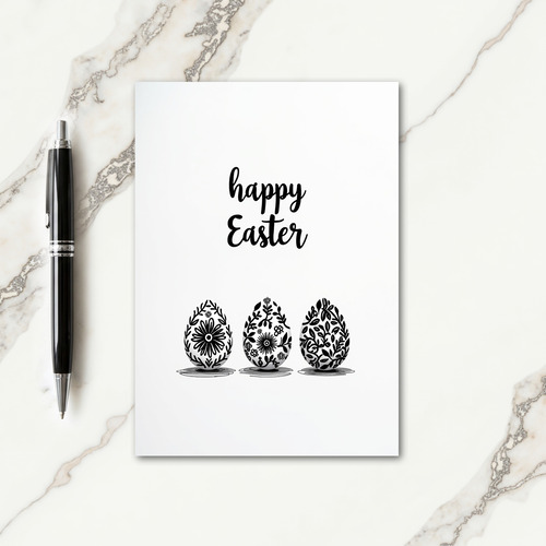 Botanical Easter Pattern Card