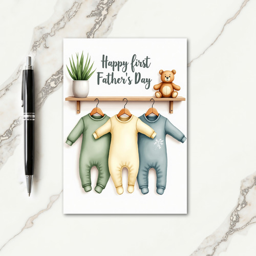 Botanical Fathers Day Infant Card