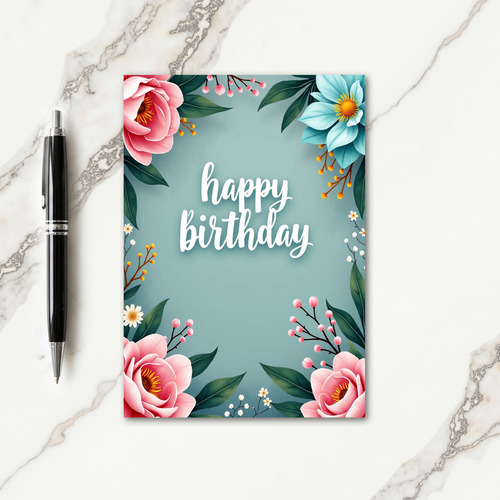Botanical Frame Birthday Card