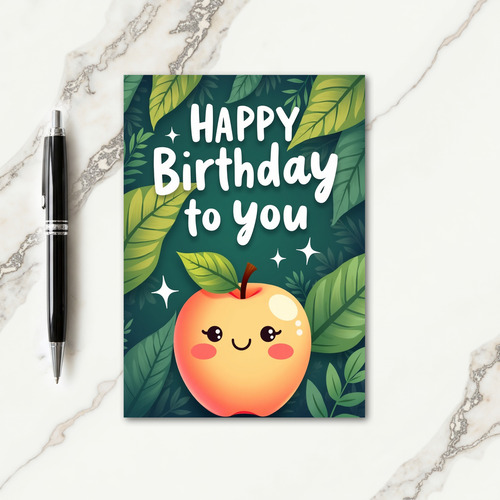 Botanical Fruit Birthday Card