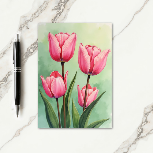 Botanical Fuchsia Bloom Art Card