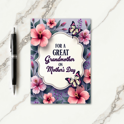 Botanical Fuchsia Thanks Card