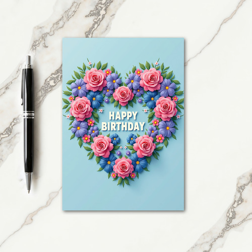 Botanical Garland Birthday Card