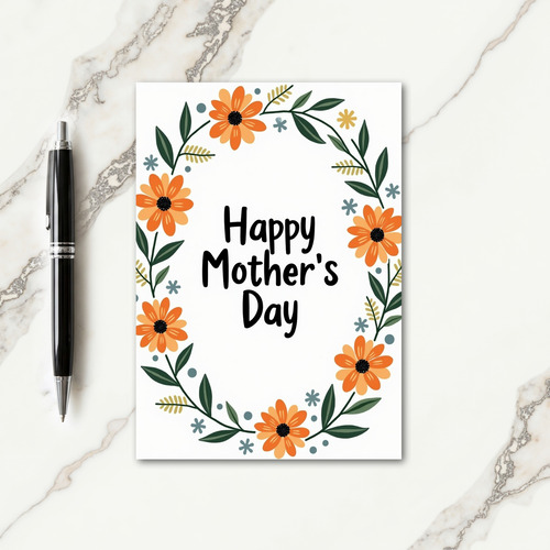 Botanical Garland Happy Day Card