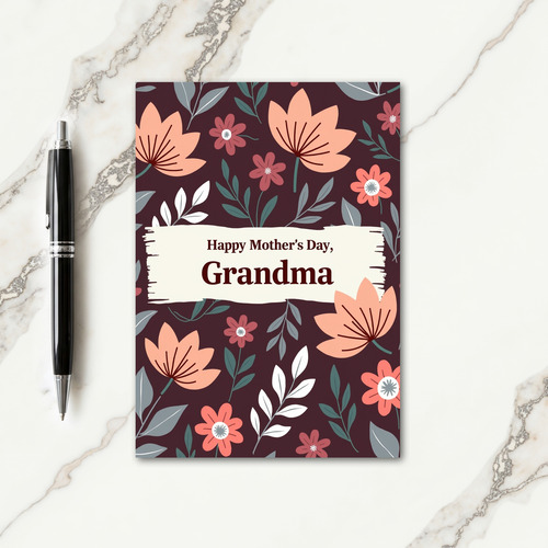 Botanical Grandma Day Card
