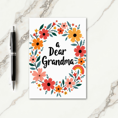Botanical Grandma Love Card