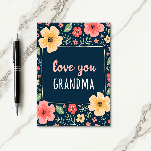 Botanical Grandmas Love Card