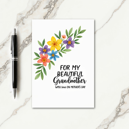 Botanical Grandmother Day Love Card