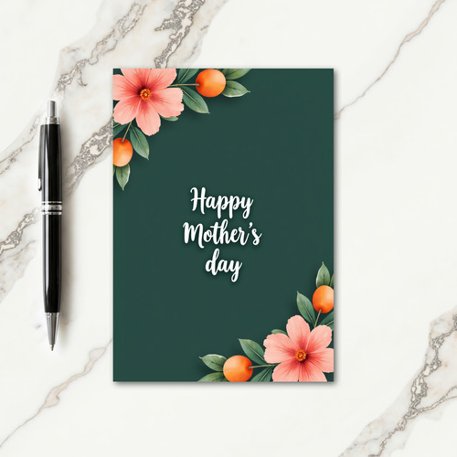 Botanical Green Mother Card