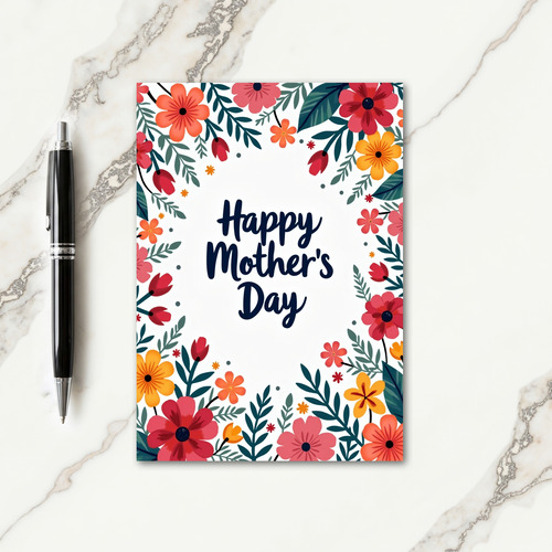 Botanical Happy Mothers Day Card