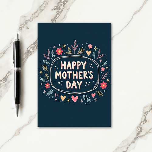 Botanical Heart Mothers Day Card