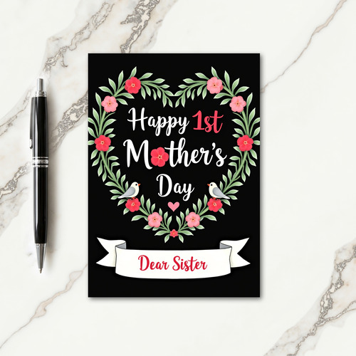 Botanical Heart Pattern Card