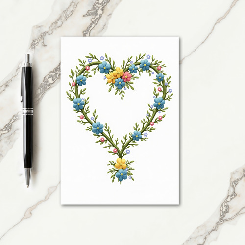 Botanical Heart Vines Card