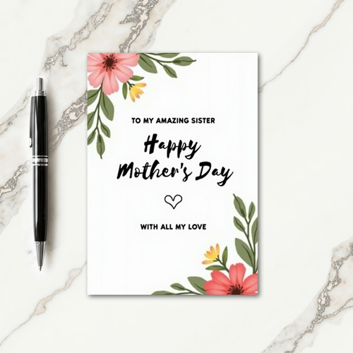 Botanical Illustration Mothers Card