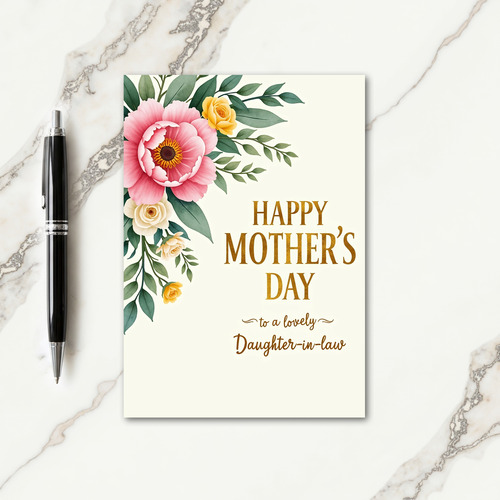 Botanical Ivory Mothers Day Card
