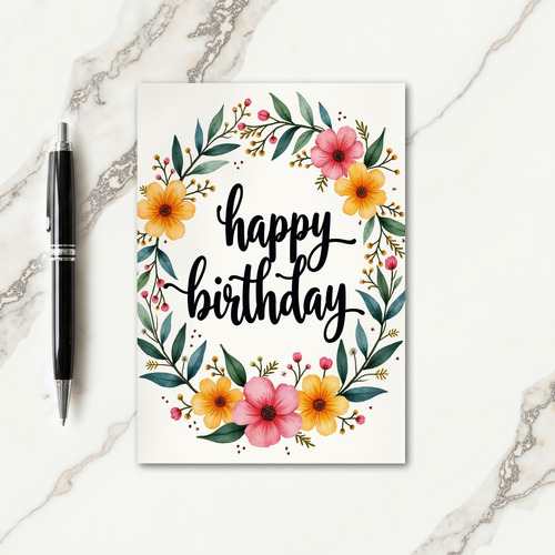 Botanical Joy Birthday Card