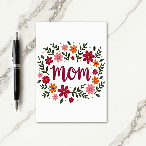 Botanical Mom Affectionate Art Card