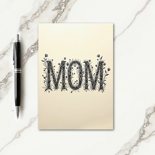 Botanical Mom Art Design Card