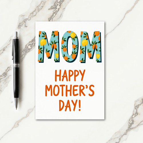Botanical Mom Mothers Day Card