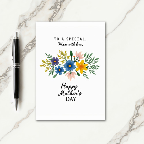Botanical Mom With Love Card