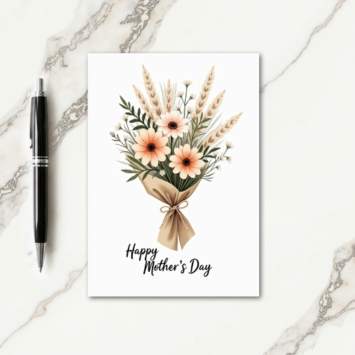 Botanical Mothers Day Bouquet Card