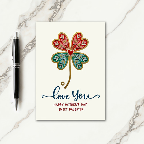 Botanical Mothers Day Emblem Card