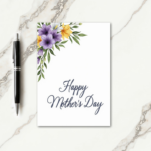 Botanical Mothers Day Floral Card