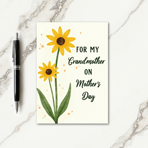 Botanical Mothers Day For Grandma Card