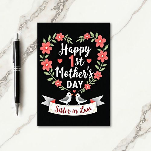 Botanical Mothers Day Heart Card