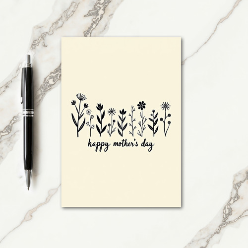 Botanical Mothers Day Message Card