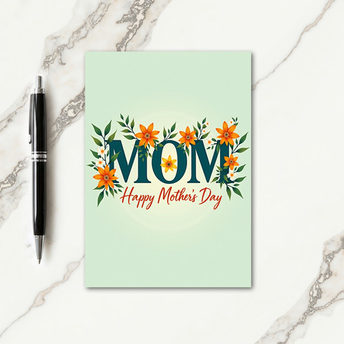 Botanical Mothers Day Mom Artwork Card