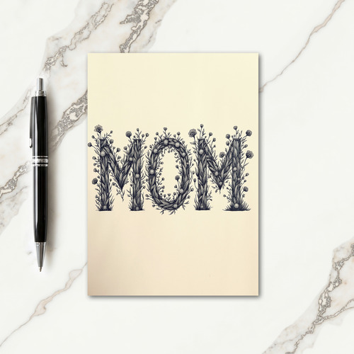 Botanical Mothers Day Mom Card