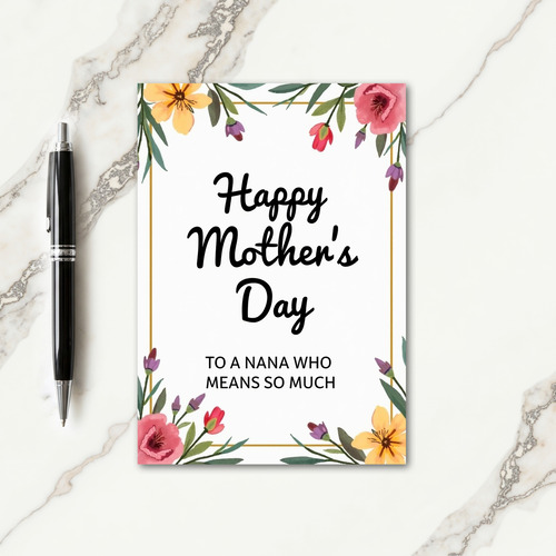 Botanical Mothers Day Nana Card