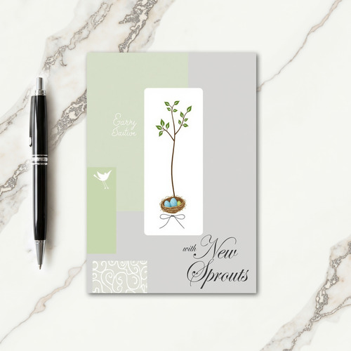 Botanical Mothers Day Nestling Card