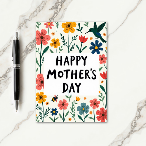 Botanical Mothers Day Scene Card