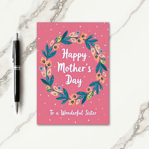 Botanical Mothers Day Sister Card