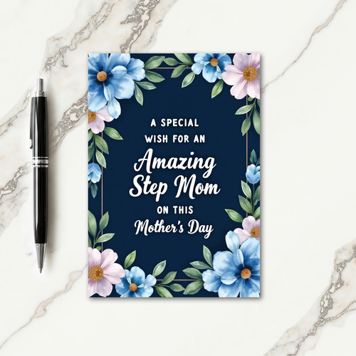 Botanical Mothers Day Step Mom Card
