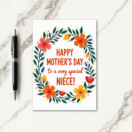 Botanical Niece Day Greeting Card