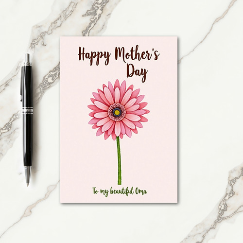 Botanical Oma Mothers Day Card
