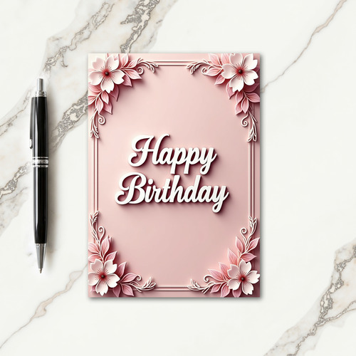 Botanical Pattern Greeting Card