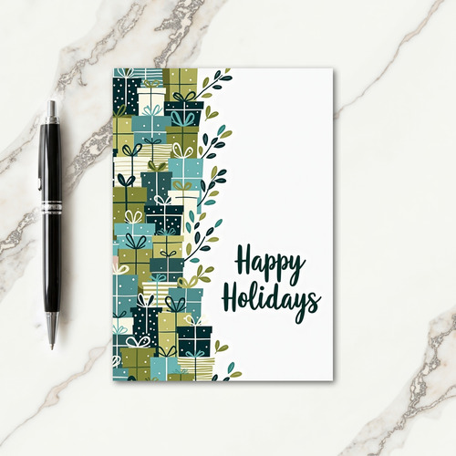 Botanical Presents Christmas Card thumbnail