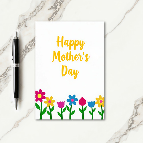 Botanical Script Mothers Day Card
