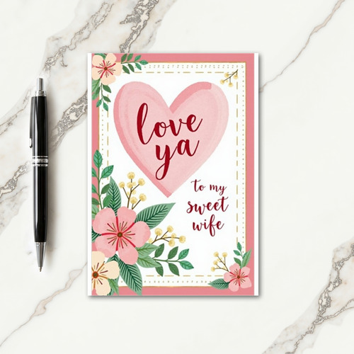 Botanical Wife Mothers Day Card