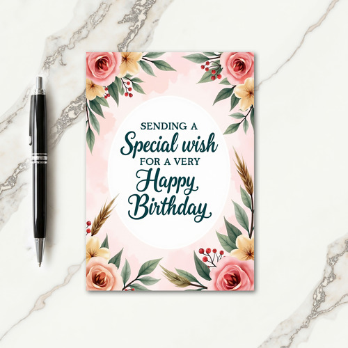 Botanical Wish Card