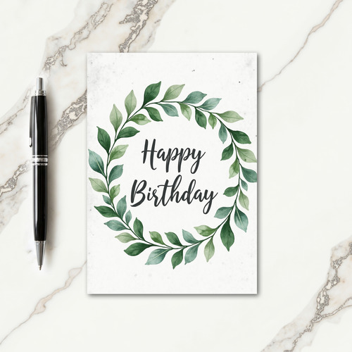 Botanical Wreath Birthday Card